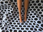barbie bubble brunette knit feet
